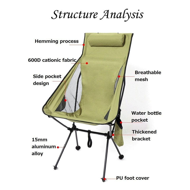 Camping furnitures Ultralight moon Chair High Load Fishing Chair folding camping chair 