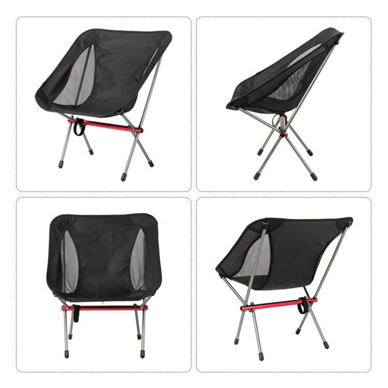 Outdoor beach chair Lightweight Portable Picnic Recliner Foldable Aluminum Moon folding camping chair 