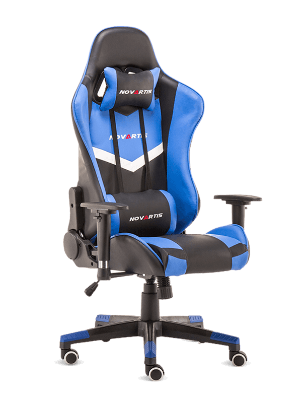 Professional Manufacture Cheap PU PVC Blue Racing Gaming Chair 