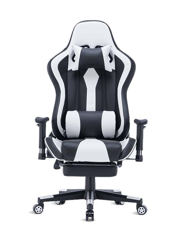 ANJI Modern Black White Gaming Sofa Seat Chair For Gamer 