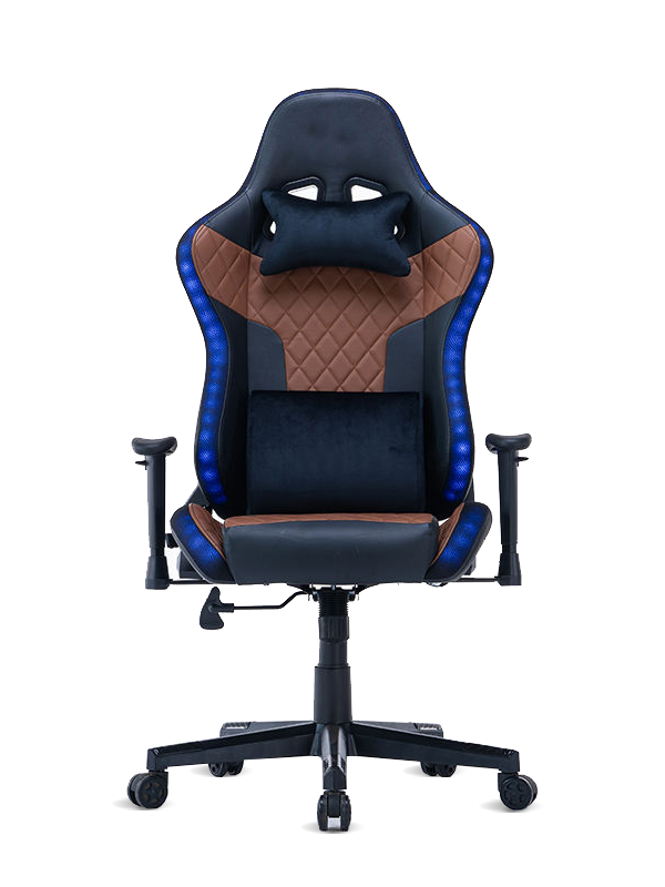 Good quality adjustable armrest custom gaming chair with rgb led light 