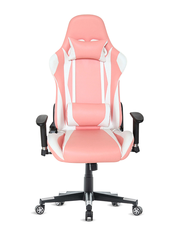 High Back Pink Gaming Chair Ergonomic Gaming Chairs 180 Degrees With Footrest 