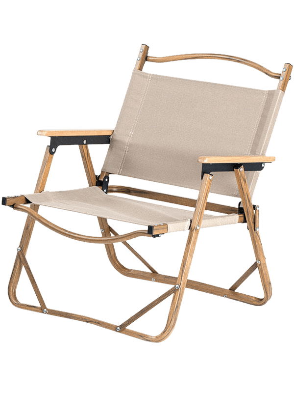 Custom Outdoor Wood Grain Metal Frame Folding Wholesale Beach Camping Chair 