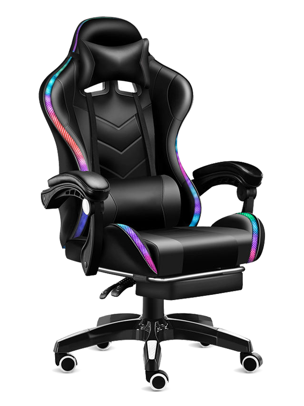 Various Style Colorful Rgb Led Gamer Computer Gaming Massage Chair with Speaker 