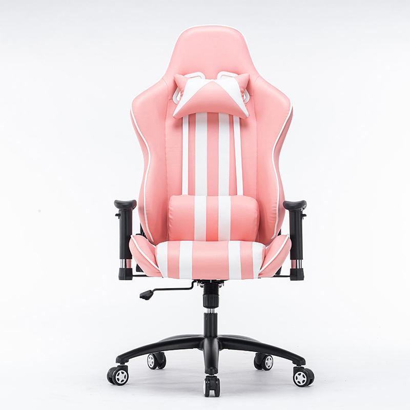 Pink gaming chair with swivel office gaming chair 