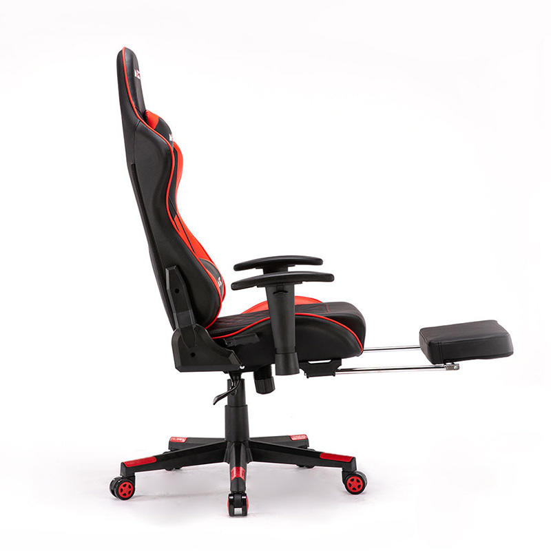 Ergonomic comfortable leather gaming chair with footrest HS-8020 