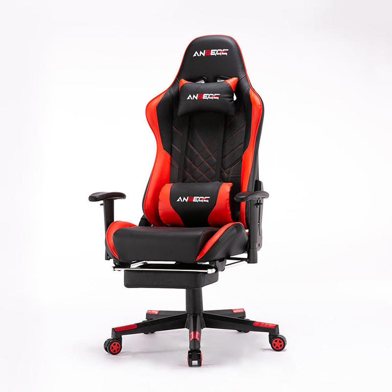 Ergonomic comfortable leather gaming chair with footrest HS-8020 
