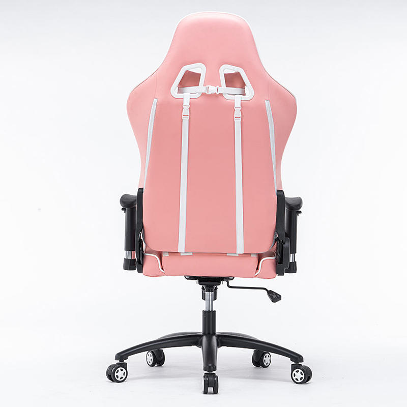 Pink gaming chair with swivel office gaming chair 