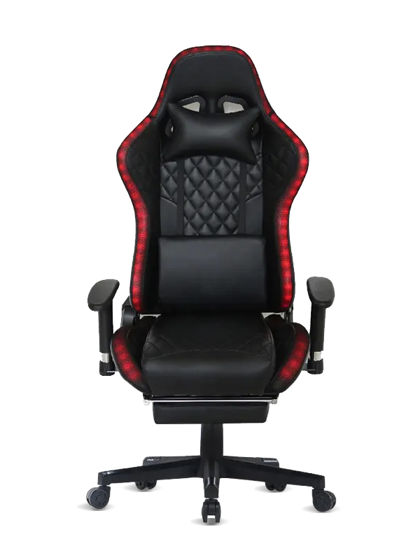 Modern Comfortable Office Black Computer Gaming Led Light Chair 