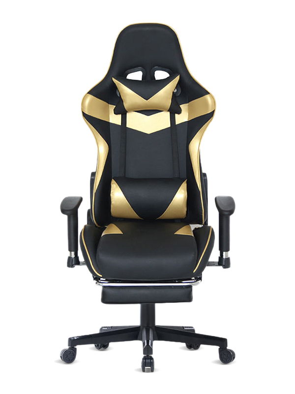 High end gaming chairs with footrest and pillow for gaming 